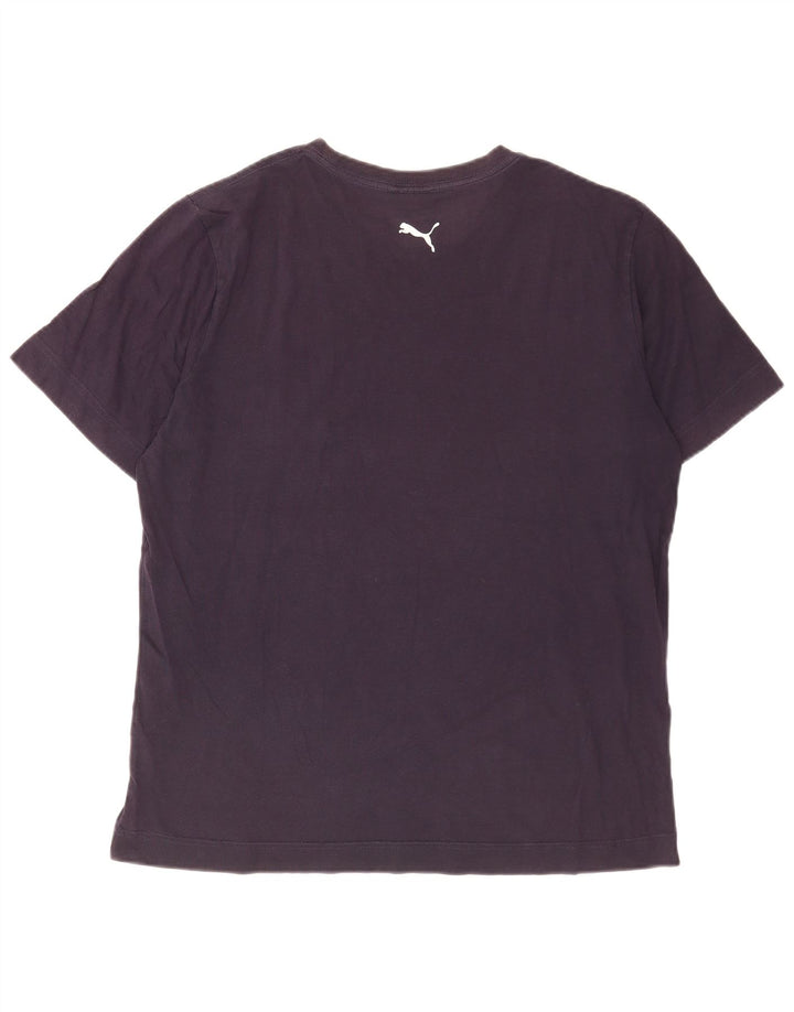 T-shirt grafica da uomo Puma Top Large Blu Navy