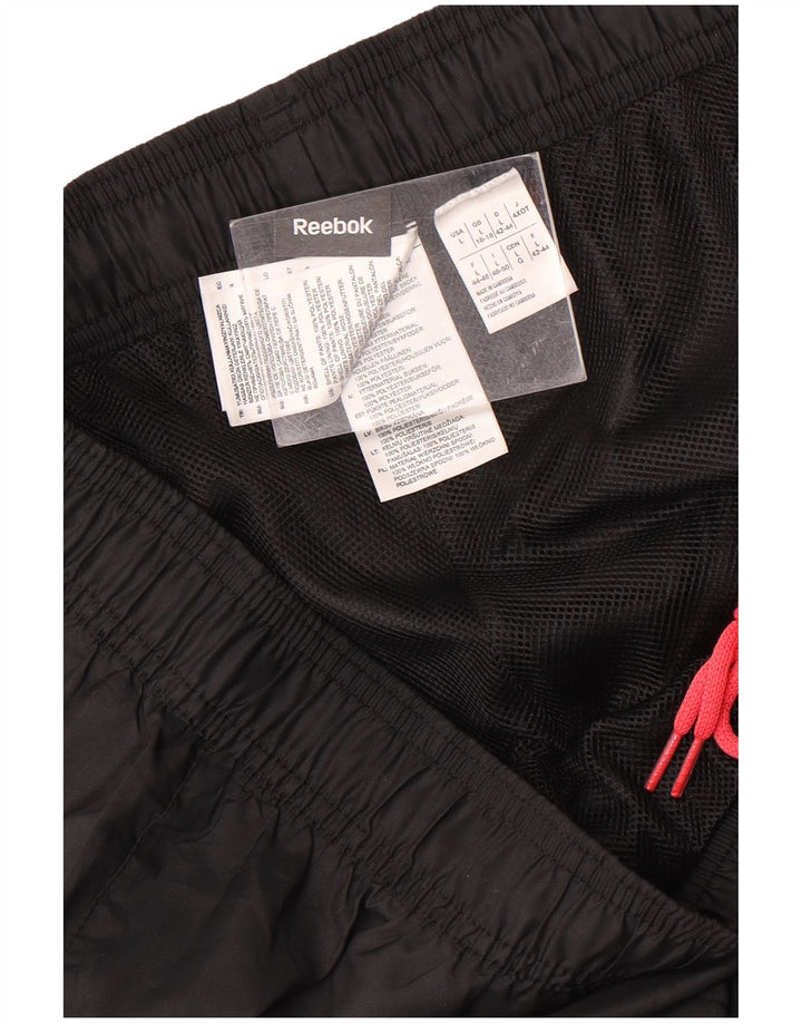 Pantaloni impermeabili Reebok da donna UK 16/18 Large Nero Poliestere