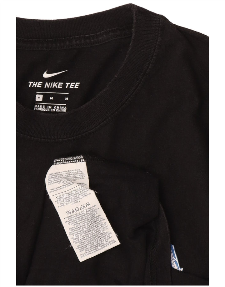 T-shirt grafica da uomo NIKE Top in cotone nero medio