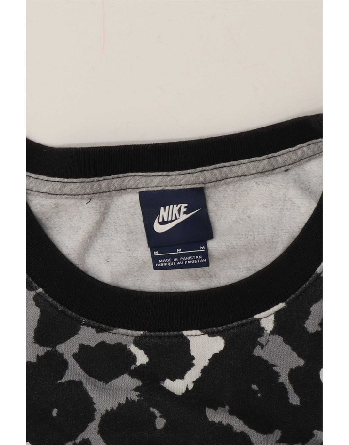 Felpa da donna Nike Jumper UK 14 Medium Black Animal Print