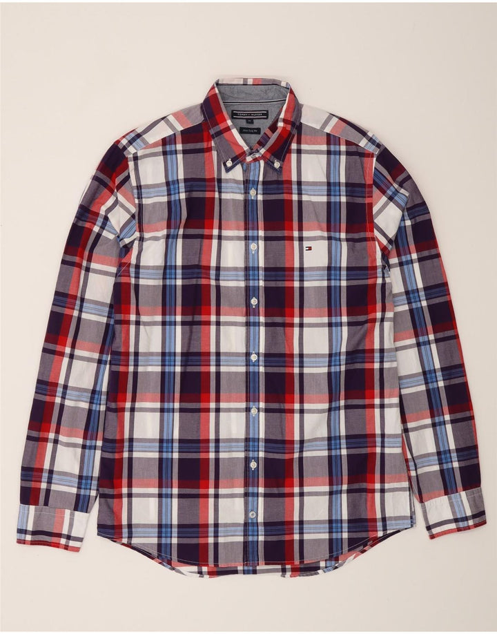 Camicia da uomo Tommy Hilfiger New York Fit Camicia in cotone a quadri multicolore medio