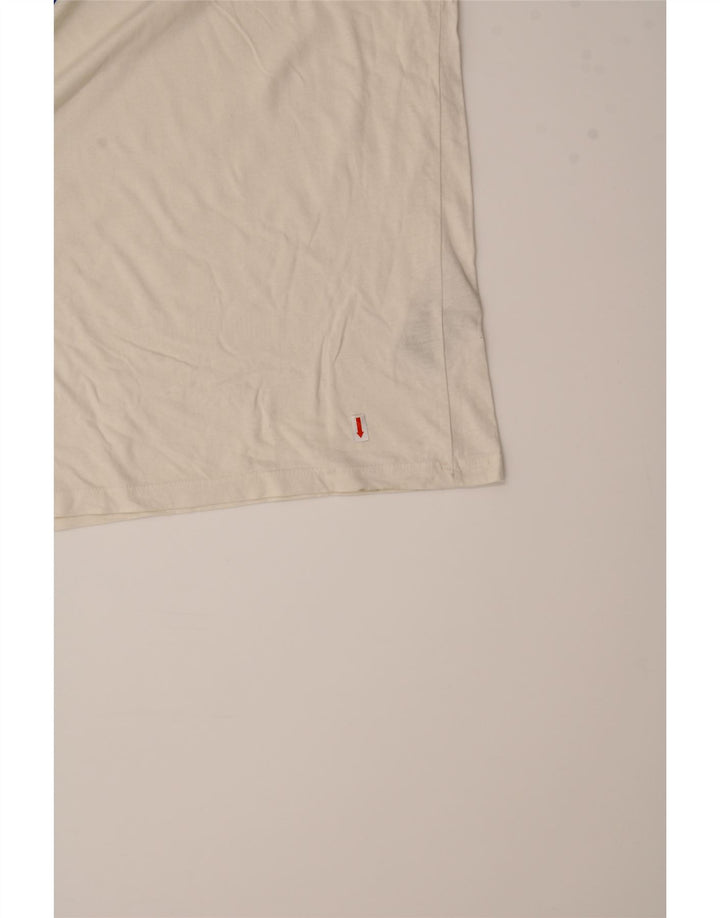 JACK & JONES Mens Graphic T-Shirt Top Medium Off White Cotton Vintage Jack & Jones and Second-Hand Jack & Jones from Messina Hembry 