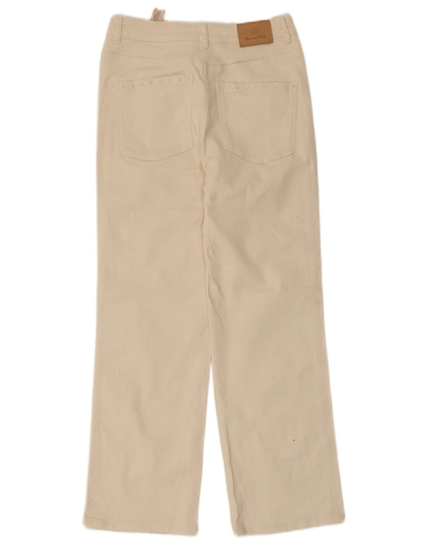 Pantaloni casual dritti da donna Massimo Dutti EU 34 2XS W24 L26 Beige
