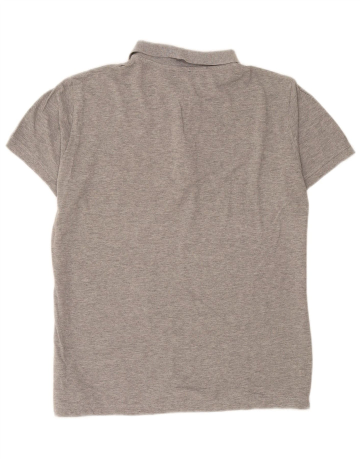 Polo grafica da uomo Diesel in cotone mélange grigio medio
