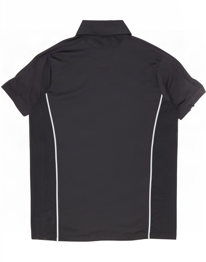 Polo Adidas Clima 365 da uomo grande in poliestere nero