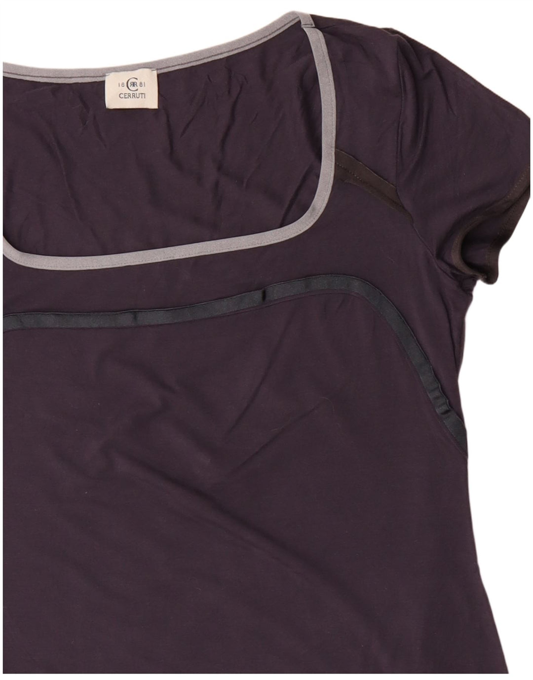 T-shirt da donna CERRUTI 1881 Top UK 12 Medium Navy Blue Viscosa