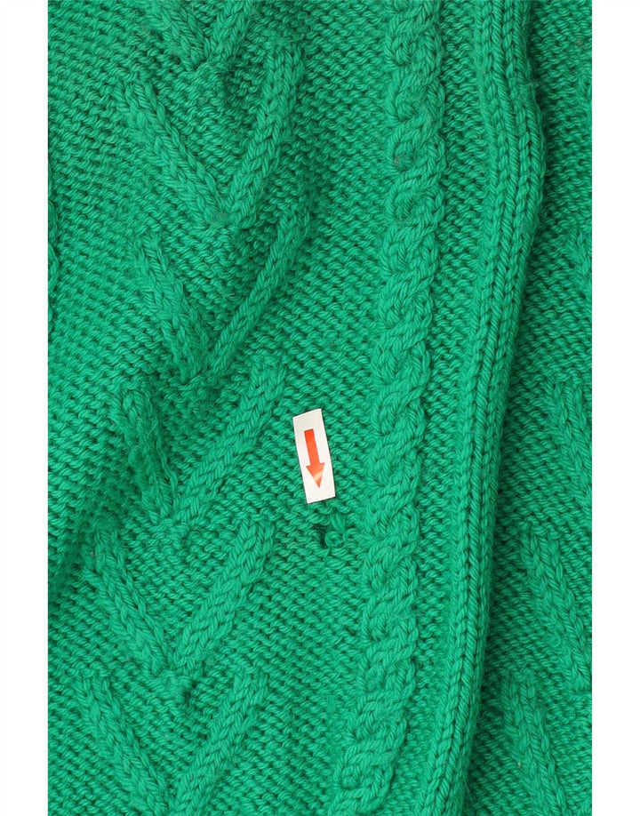 Maglione maglione girocollo da uomo vintage grande verde