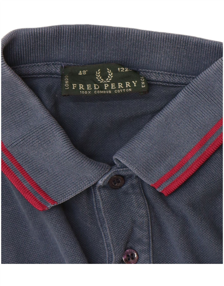 Polo da uomo Fred Perry grande in cotone blu navy