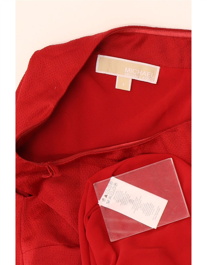 Michael Kors Vestito Da Donna Monospalla US 2 XS Rosso Poliestere