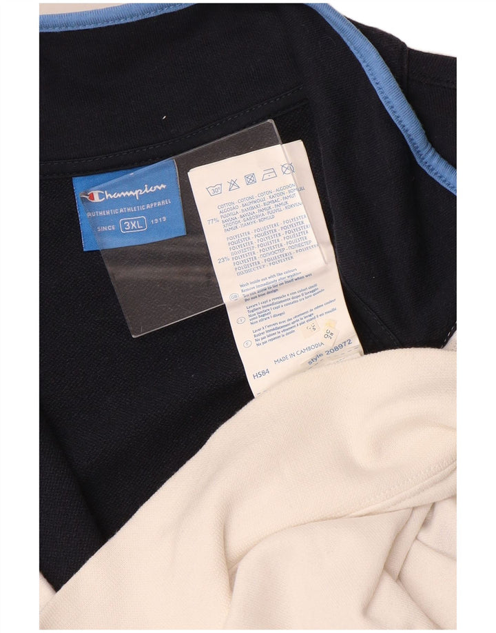 Giacca da tuta da uomo Champion 3XL Cotone color block blu navy
