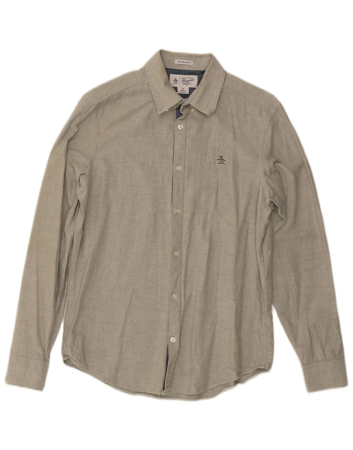 Camicia Penguin Heritage da uomo slim fit in cotone kaki medio