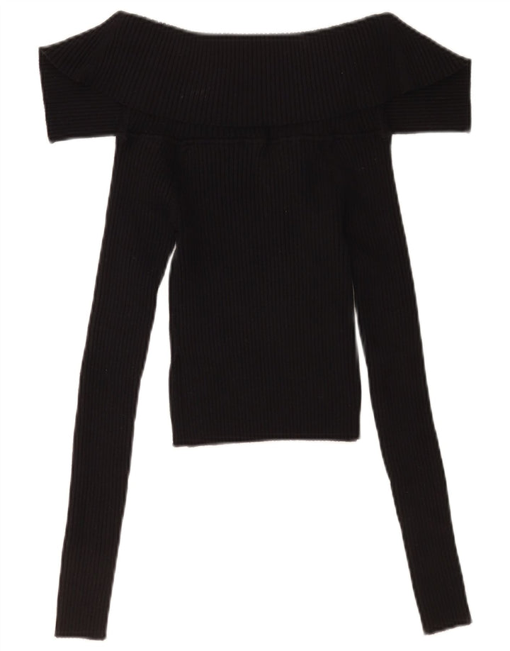 Top corto da donna Zara a maniche lunghe UK 8 piccolo nero