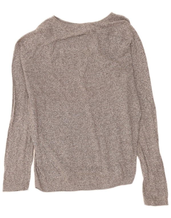 Maglione Zara da uomo con scollo a barca grande grigio screziato