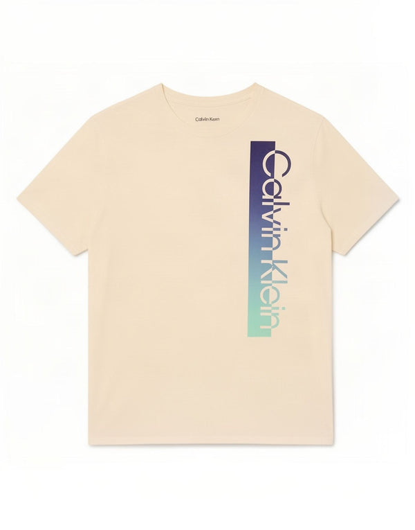 T-shirt grafica da uomo Calvin Klein Top grande in cotone bianco