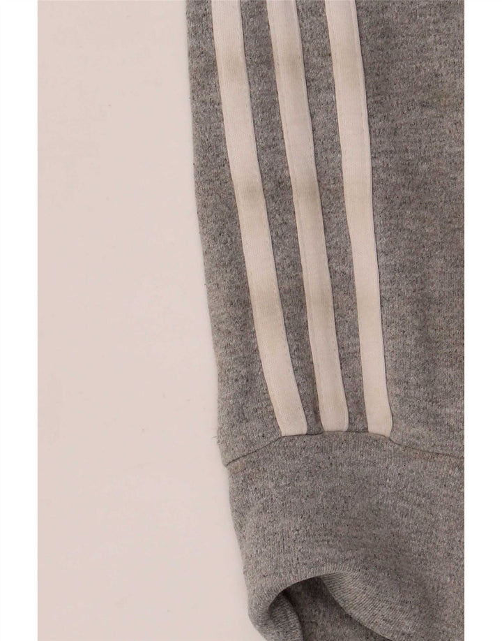 Giacca da ginnastica da donna con vestibilità regolare Adidas UK 8 Small Grigio Cotone