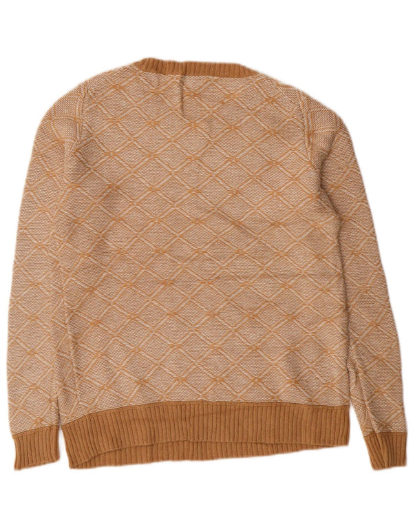 J. Crew Maglione da donna con scollo a barchetta UK 10 Small Beige Viscosa
