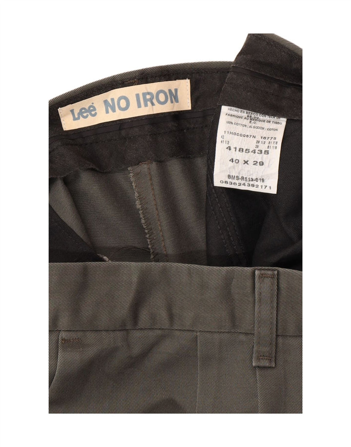 Pantaloni chino con pegging da uomo LEE W40 L29 in cotone grigio