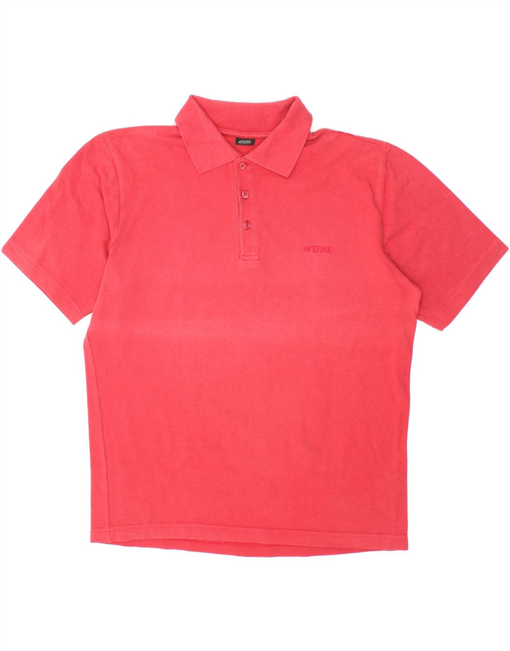 FERRE Mens Polo Shirt Large Pink Cotton Vintage Ferre and Second-Hand Ferre from Messina Hembry 