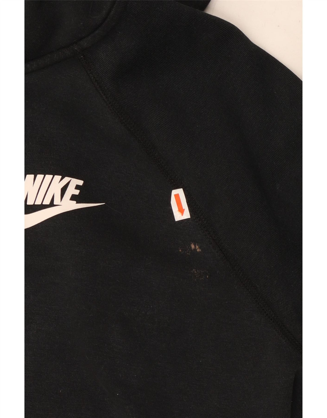 Maglione con cappuccio e zip da donna NIKE UK 16 grande cotone nero