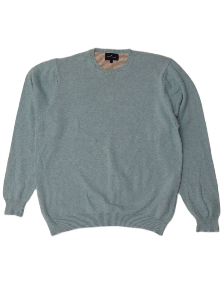 Maglione maglione girocollo da uomo Marks & Spencer blu Harbour grande blu