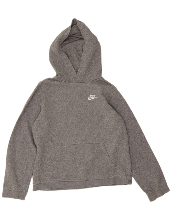 Felpa con cappuccio Nike per ragazze 13-14 anni XL in cotone chiazzato grigio
