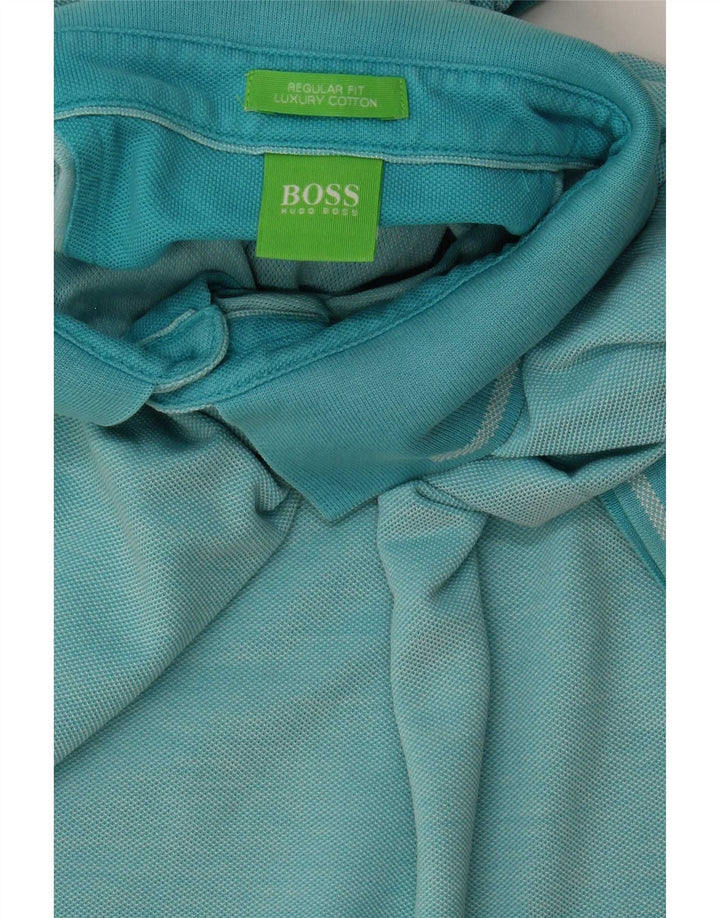 Polo Hugo Boss da uomo vestibilità regolare XL in cotone blu