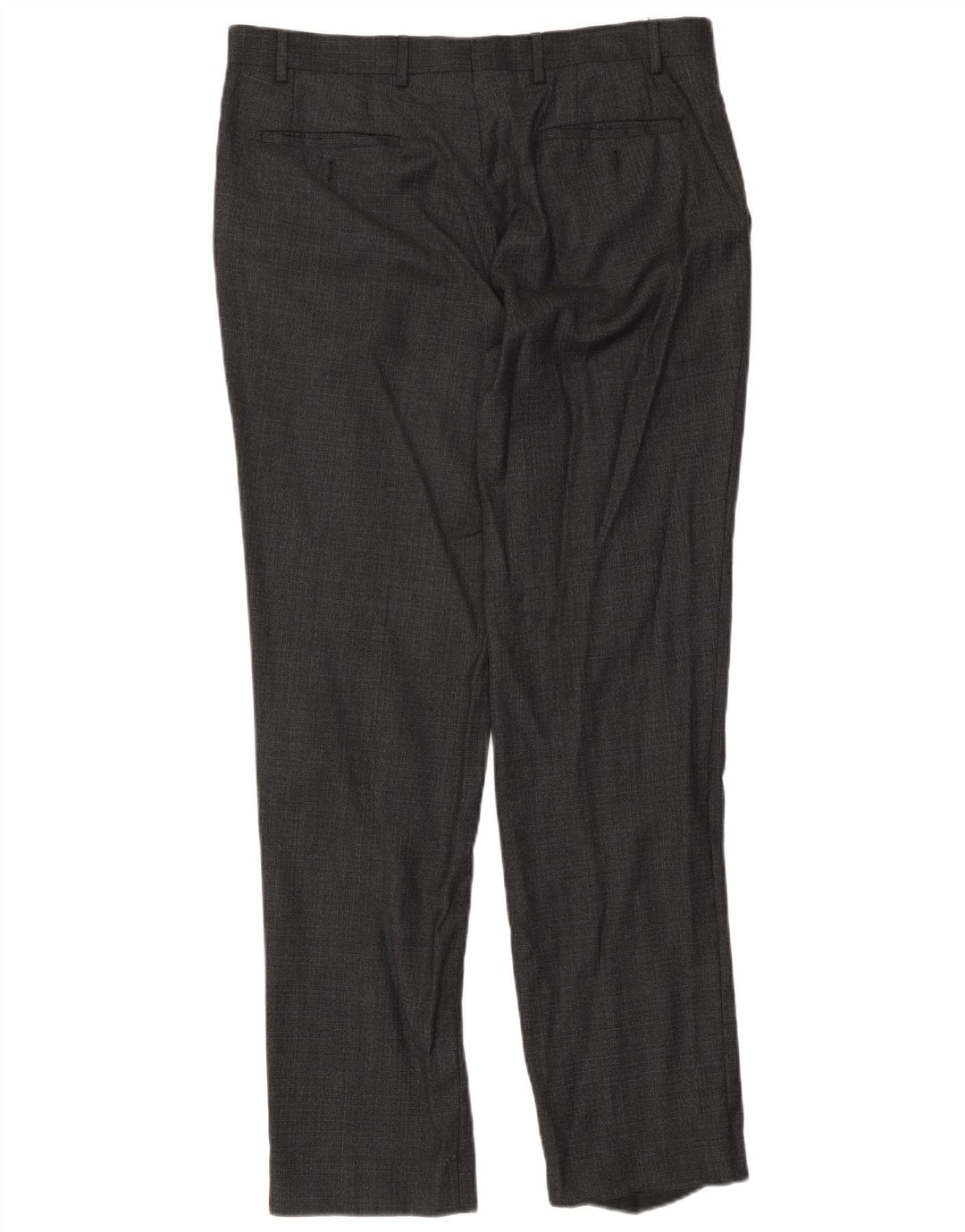 Pantaloni da abito dritti autografi da uomo Marks & Spencer W36 L33 in lana grigia