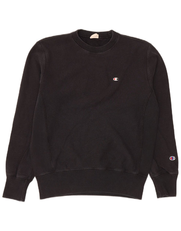 Felpa Champion da uomo con trama inversa, maglione grande, cotone grigio