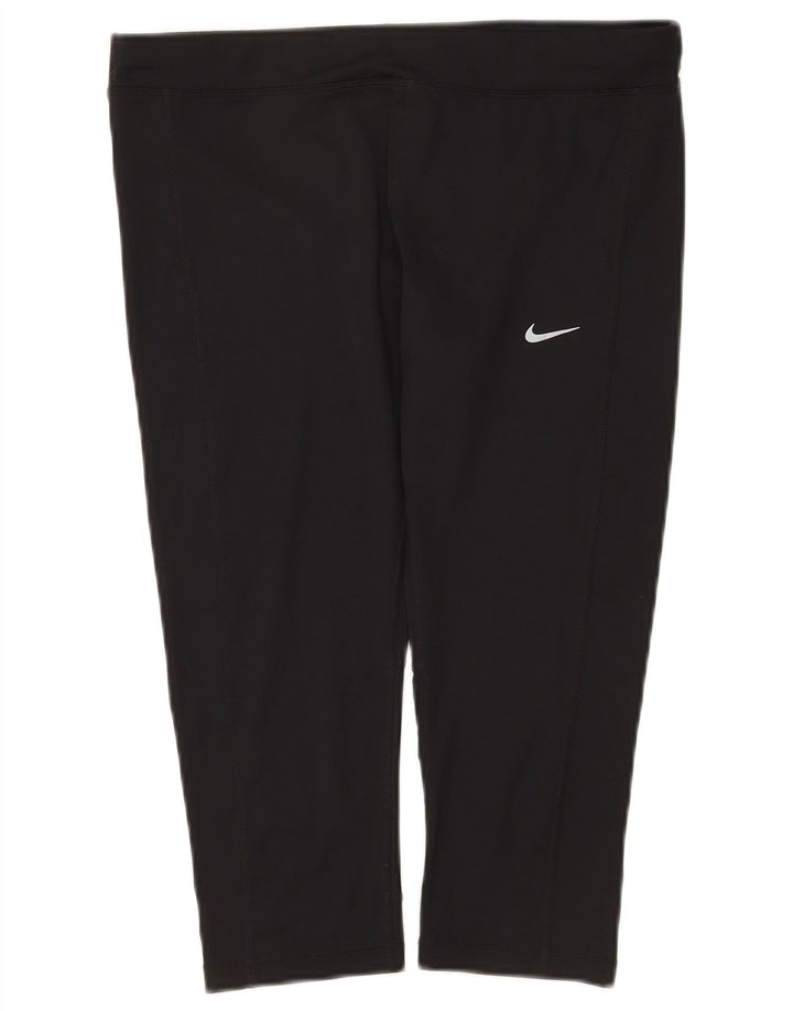 Leggings Nike Dri Fit Capri da donna UK 14 grande poliestere nero