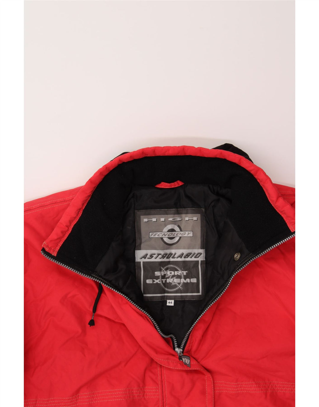ASTROLABIO Womens Hooded Padded Jacket EU 44 XL Red Polyester Vintage Astrolabio and Second-Hand Astrolabio from Messina Hembry 