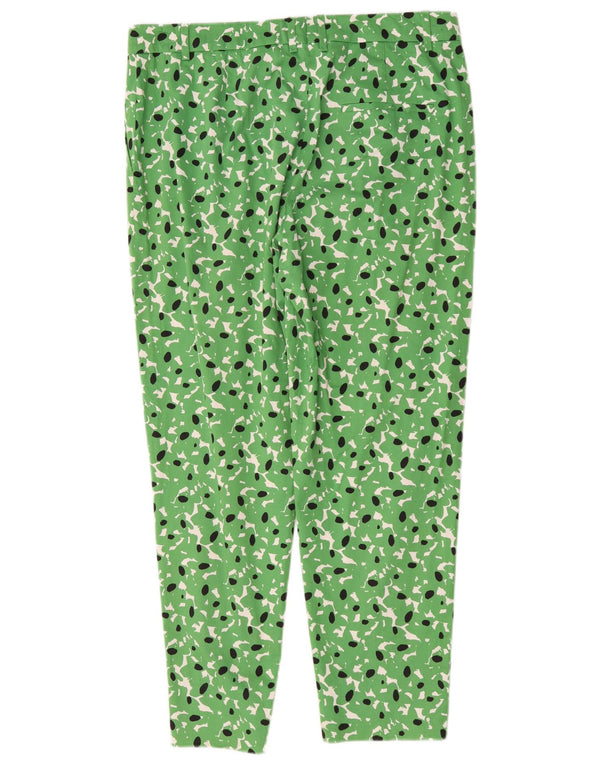 Hugo Boss Womens Slim Suit Trousers UK 14 Large W36 L28 Green Spotted