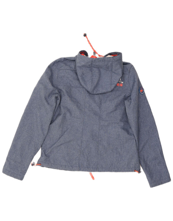 Giacca a vento con cappuccio da donna Superdry The Windtrekker UK 14 Blu medio