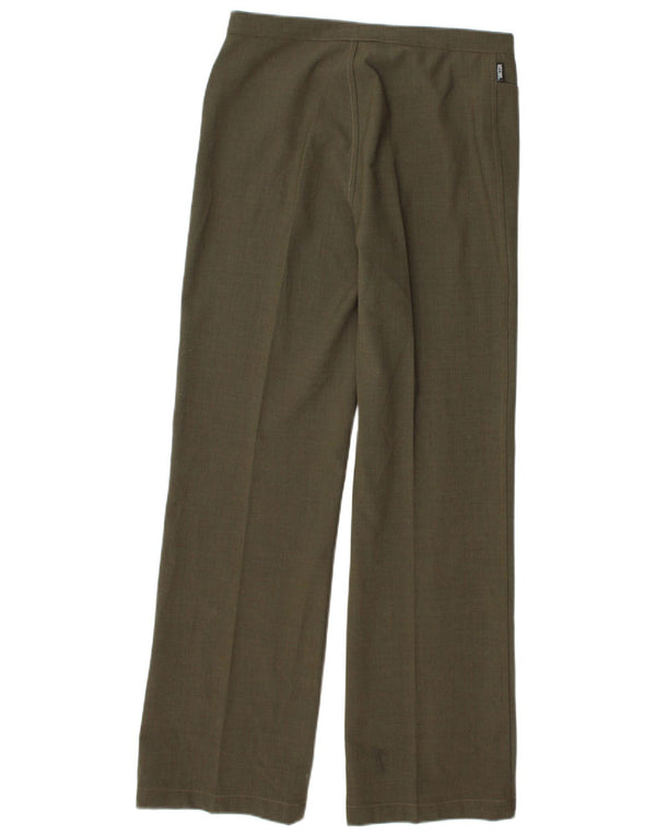 MOSCHINO Womens Straight Suit Trousers UK 14 Medium W28 L31 Khaki