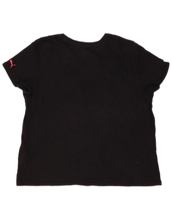 T-shirt grafica da donna PUMA Top UK 18 XL cotone nero