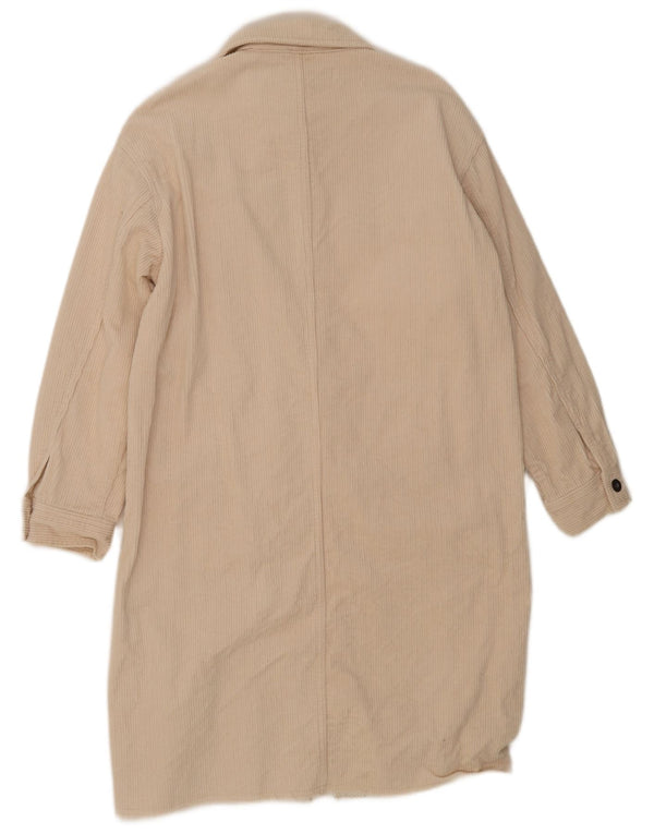 Cappotto in velluto a coste da donna Zara UK 14 Cotone beige medio
