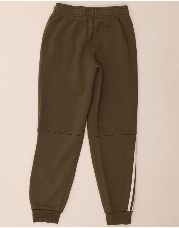 Adidas Boys Tracksuit Trousers Joggers 13-14 Years Khaki Cotton