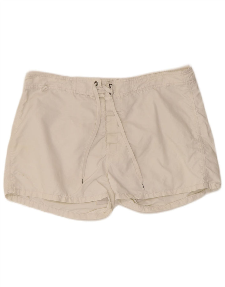 Pantaloncini da bagno da uomo Sundek grandi in nylon bianco
