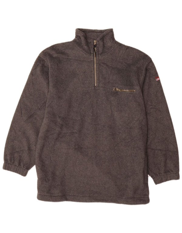 GANT Maglione in pile da bambino con collo alto e zip 13-14 anni 2XL Poliestere grigio