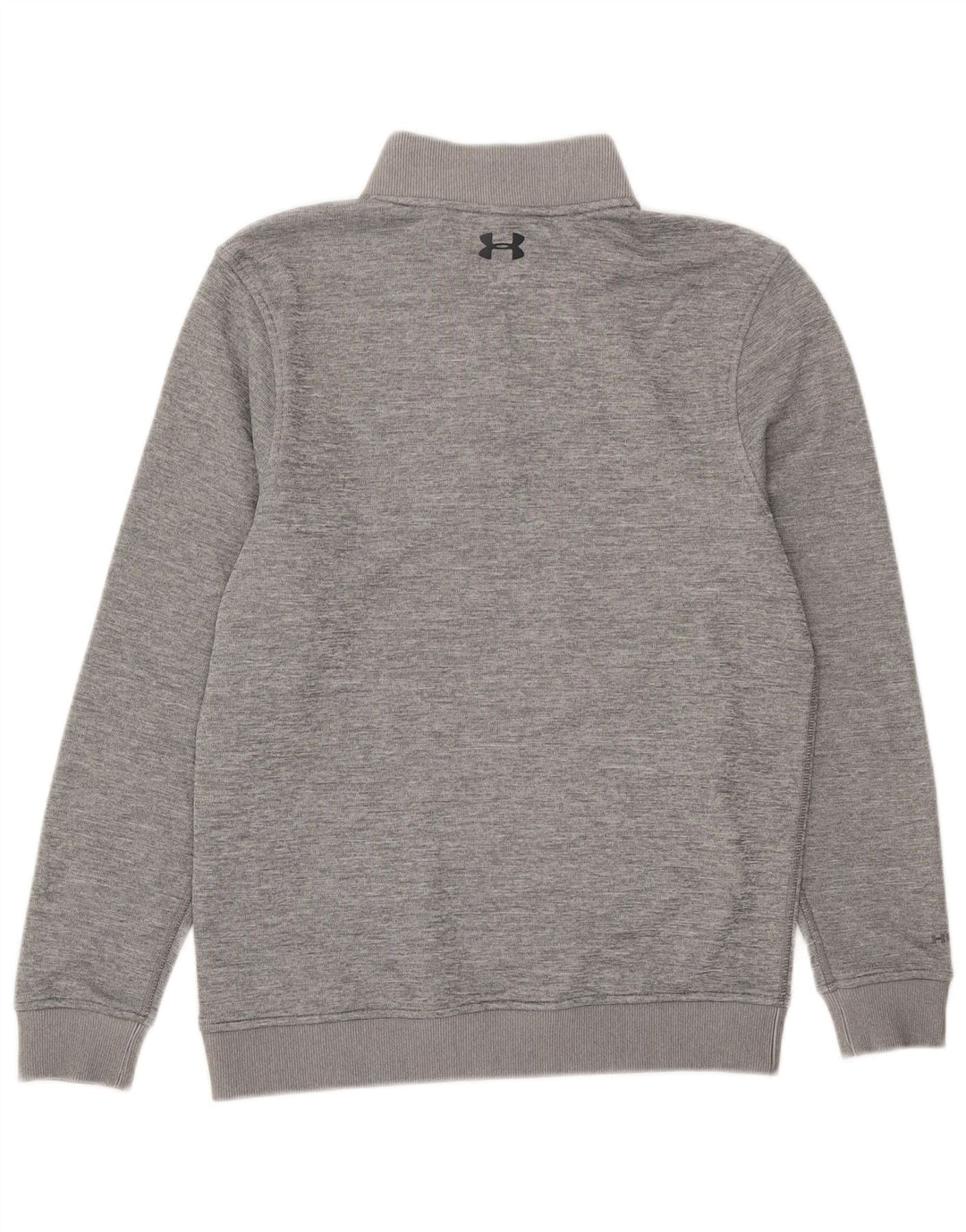 Felpa da uomo Under Armour con collo con zip, maglione piccolo in poliestere grigio