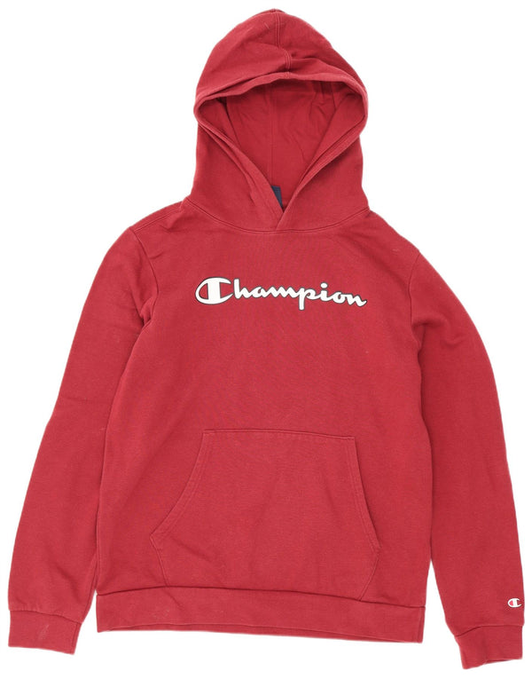 Maglione con cappuccio grafico da ragazzo Champion 15-16 anni 2XL Cotone bordeaux