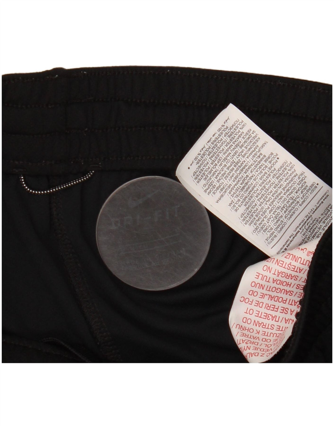 Pantaloncini sportivi con grafica NIKE da ragazzo 7-8 anni in poliestere nero