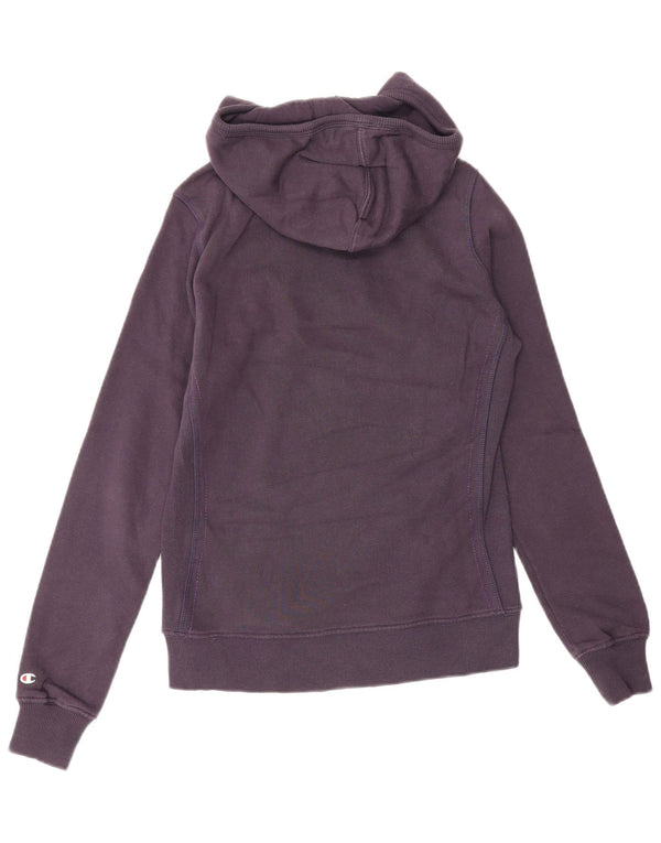 CHAMPION Womens Heritage Classics Graphic Hoodie Jumper UK 10 Small Purple