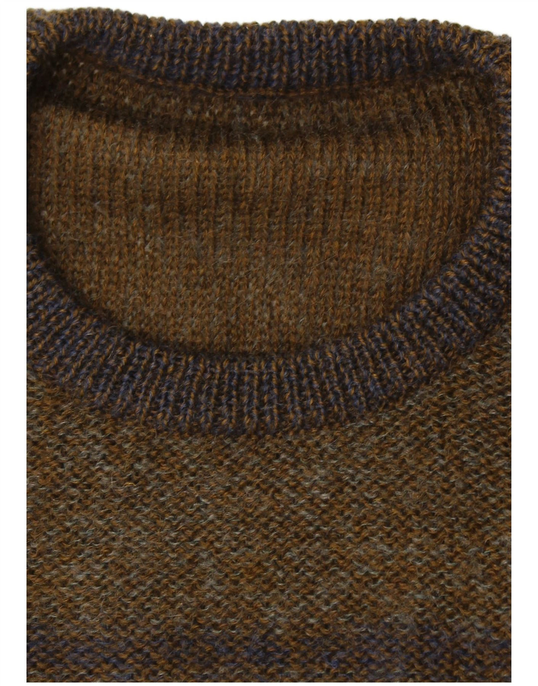 Maglione maglione girocollo da uomo VINTAGE grande color kaki