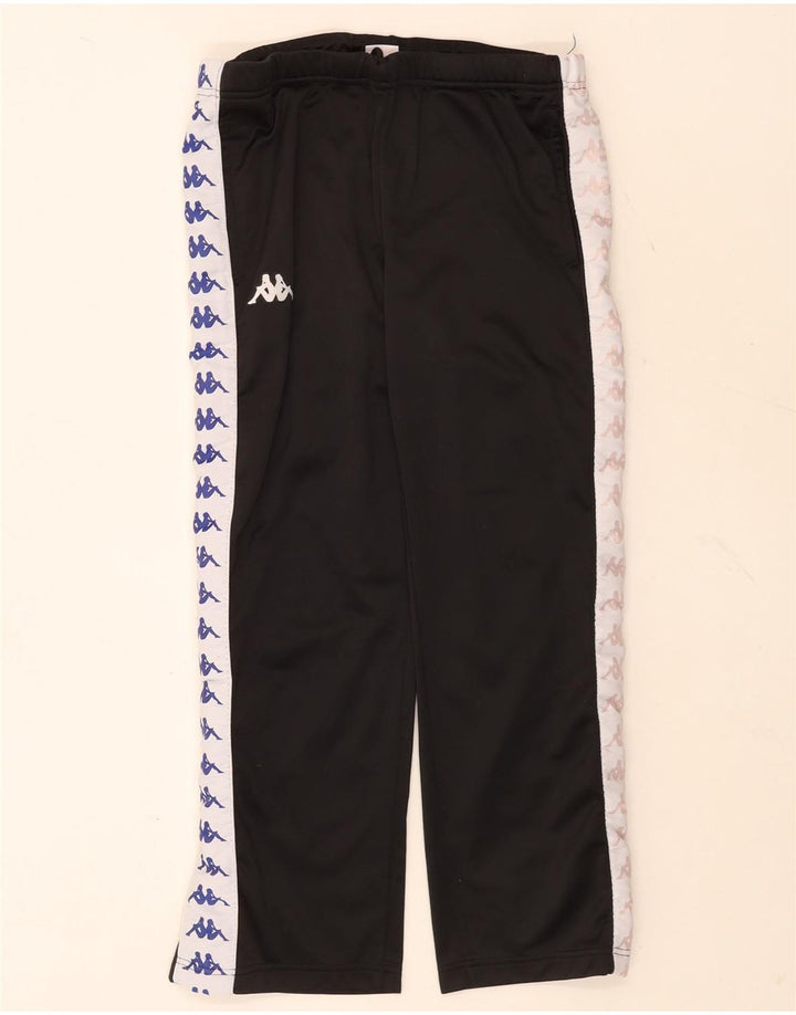 Pantaloni da tuta con grafica Kappa da donna UK 12 Medium Black Colourblock