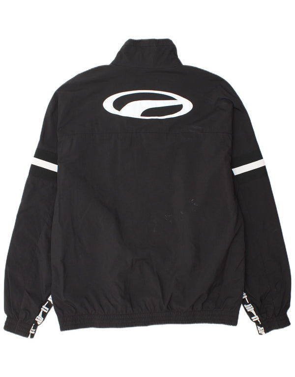 Giacca antipioggia grafica da uomo PUMA UK 40 Large nera in poliammide