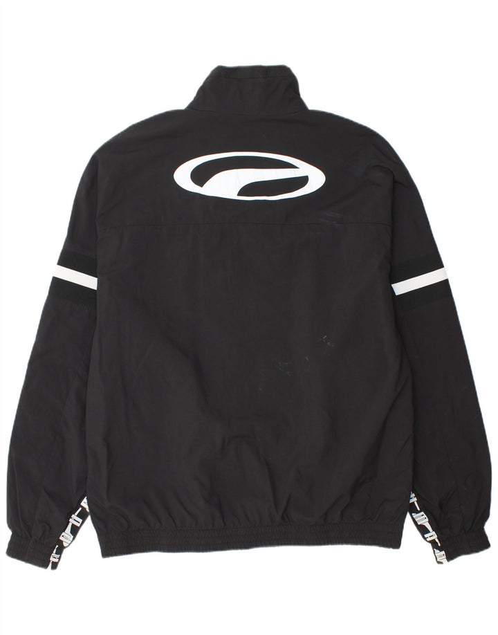 Giacca antipioggia grafica da uomo PUMA UK 40 Large nera in poliammide