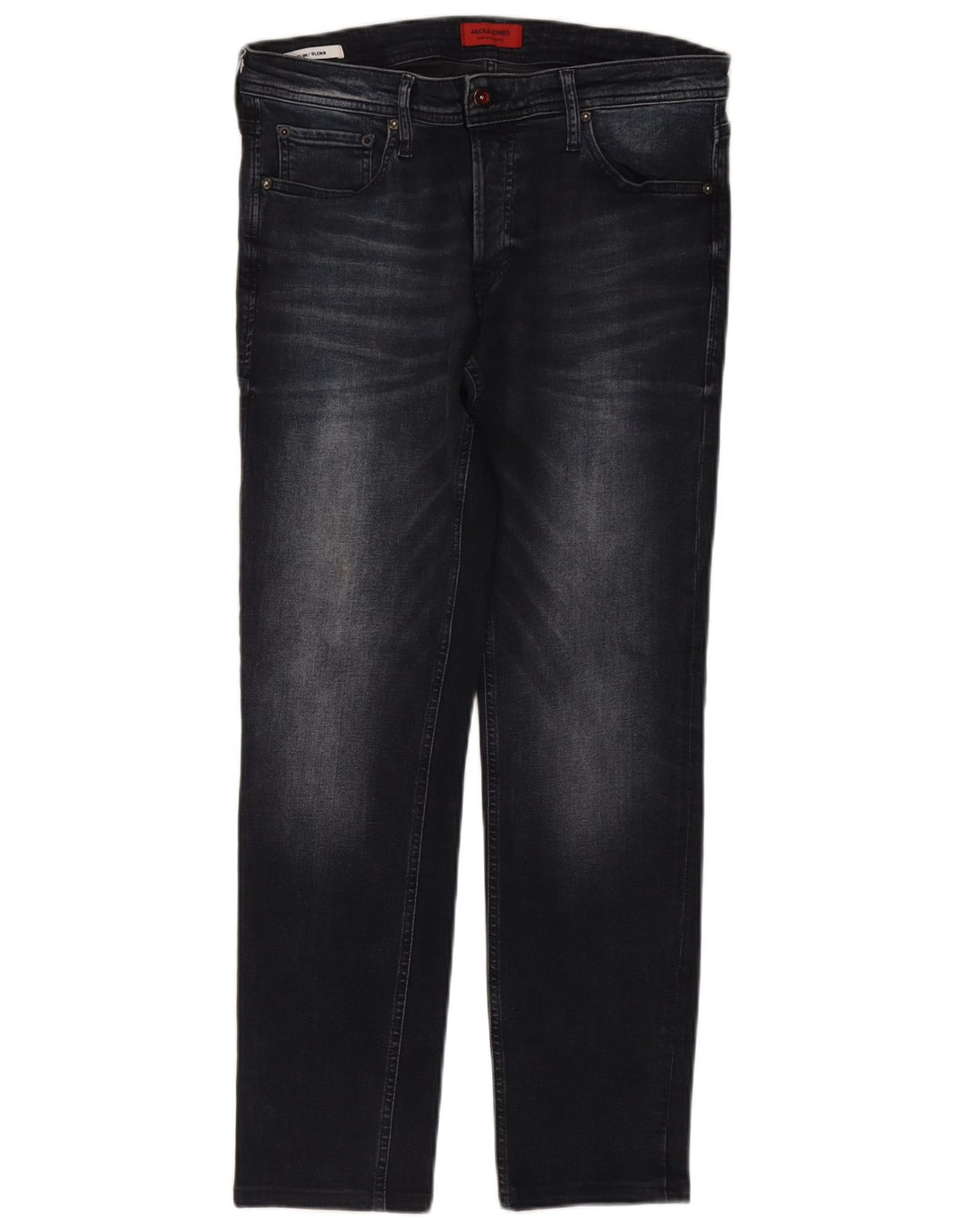 Jack & Jones Uomo GLENN Slim Jeans W33 L32 Blu Navy Cotone
