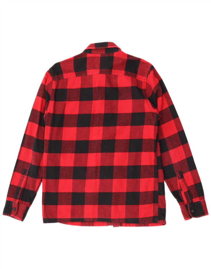 Camicia Hollister da uomo in flanella di cotone a quadri rossi piccoli