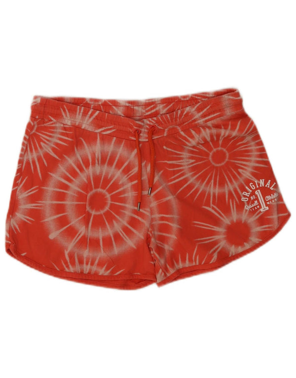 Pantaloncini sportivi grafici da donna Russell Athletic UK 12 Medium Red Tie Dye