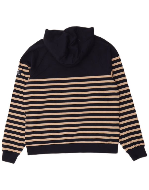 Maglia con cappuccio da donna Musto UK 12 Cotone a righe blu navy medio